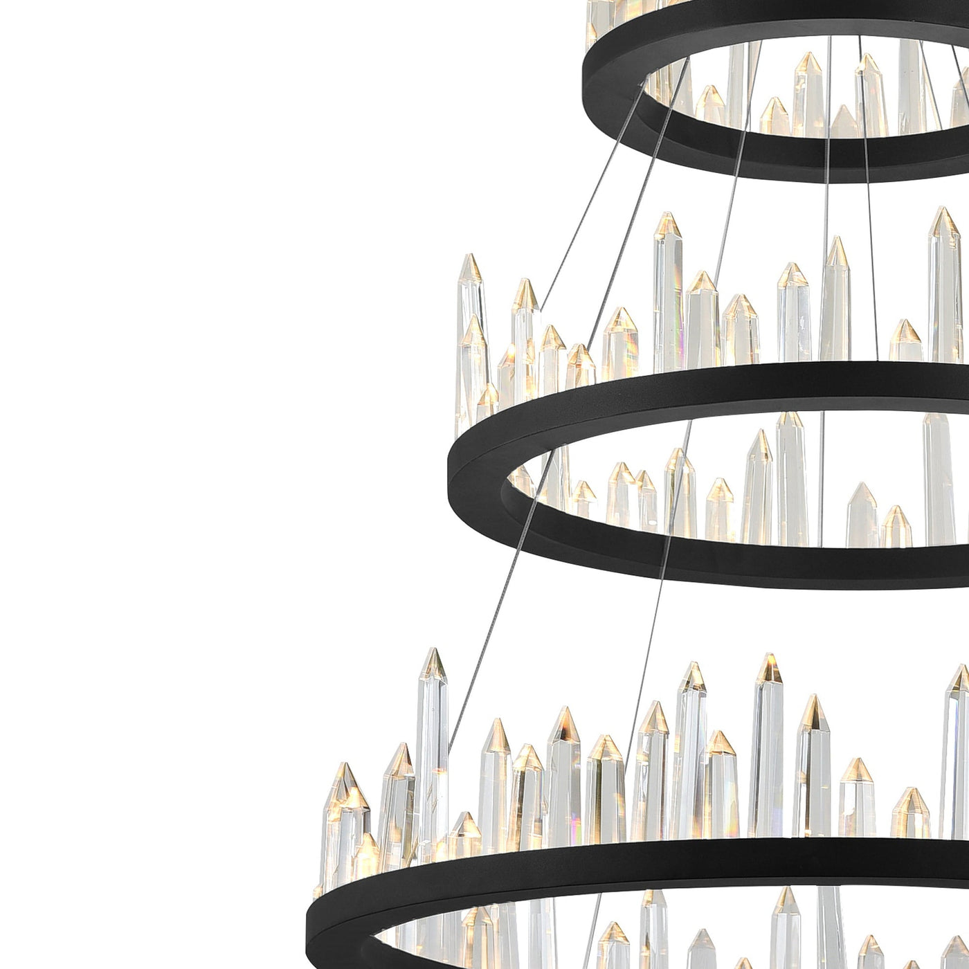 Juliette Integrated LED 32 Inch Black Chandelier