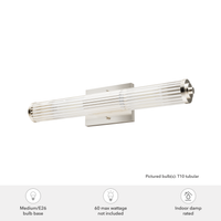 Holly Grove 24-inch 2-light Brushed Nickel Vanity Light with Clear Glass