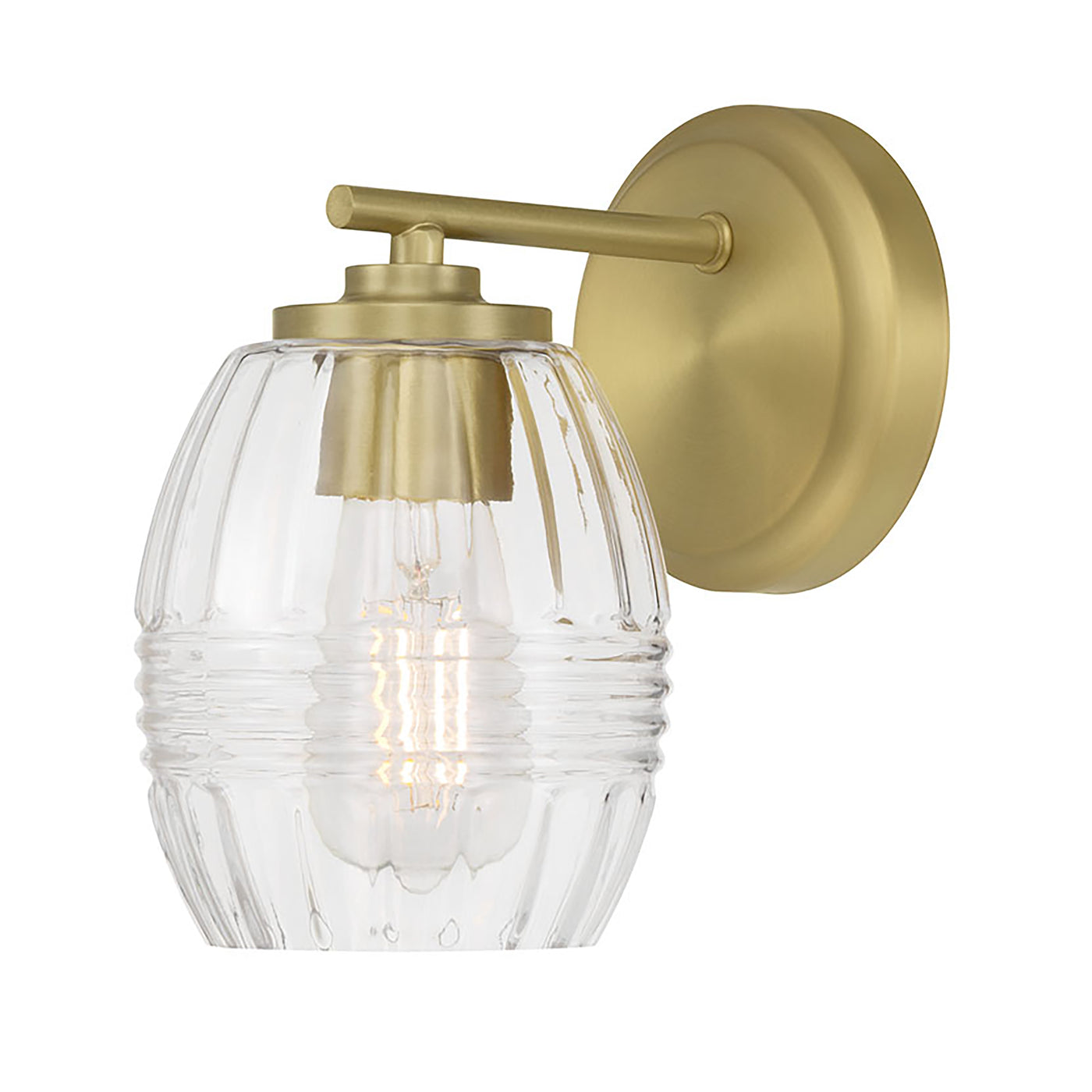 5.25'' Miravelle Vintage Brass 1 Light Wall Sconce
