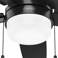 44 inch Anisten Matte Black Ceiling Fan with LED Light Kit and Pull Chain