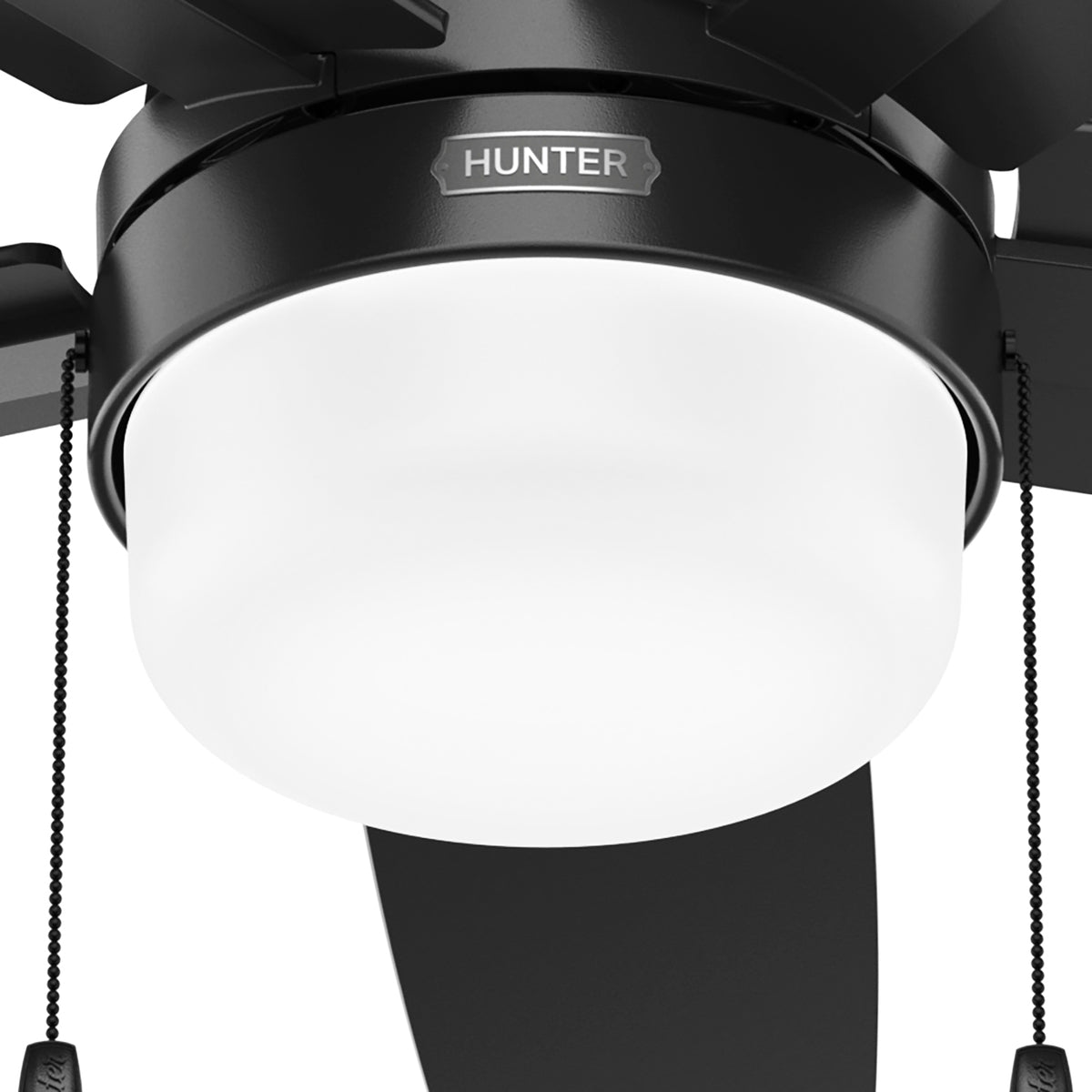 44 inch Anisten Matte Black Ceiling Fan with LED Light Kit and Pull Chain
