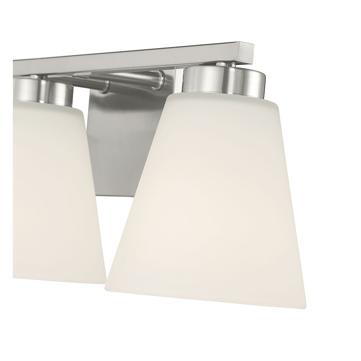 22-inch Strayhan Brushed Nickel 3-Light White Frosted Glass Bathroom Vanity Light