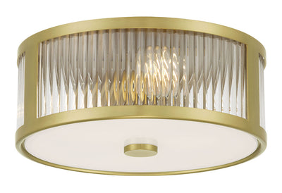 5.5'' Ardezia Vintage Brass 3 Light Flush Mount