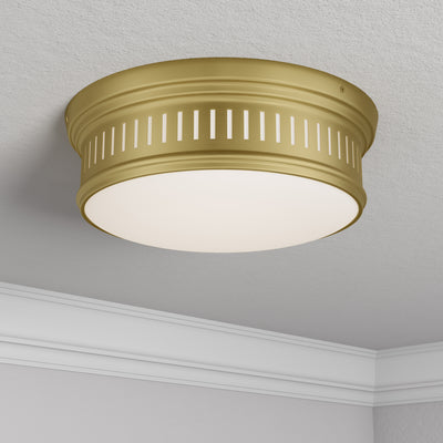 5'' Velune Vintage Brass 2 Light Flush Mount