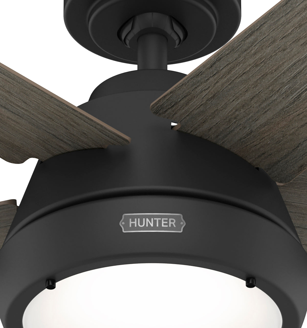 52 inch Burroughs Matte Black Ceiling Fan with LED Light Kit and Handheld Remote