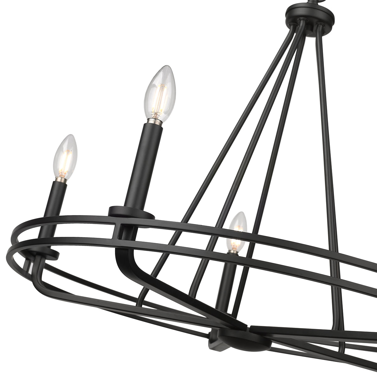 23'' Jody Matte Black 5 Light Chandelier