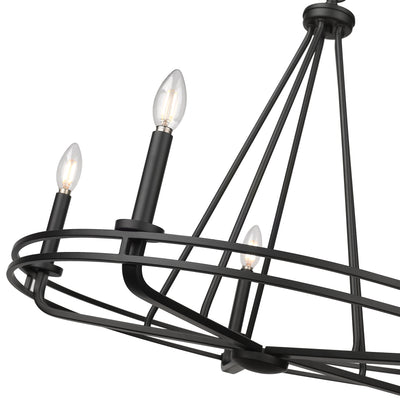 23'' Jody Matte Black 5 Light Chandelier