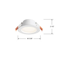 4-inch White Commercial Wall Light with 5-CCT Selectable White, 3W Output and Dimmable LED