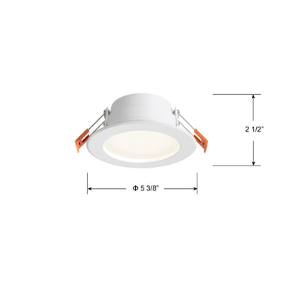 4-inch White Commercial Wall Light with 5-CCT Selectable White, 3W Output and Dimmable LED