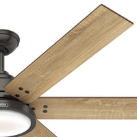 60 inch Warrant ENERGY STAR® Noble Bronze Ceiling Fan with LED Light Kit and Wall Control