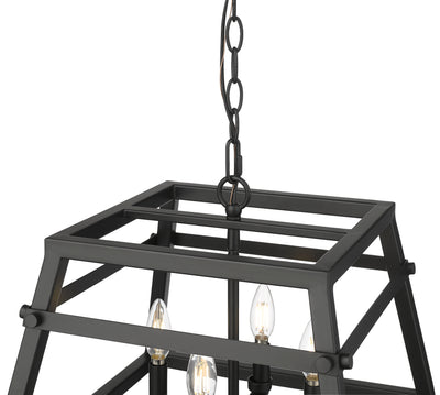 13'' Tellsa Matte Black 4 Light Pendant