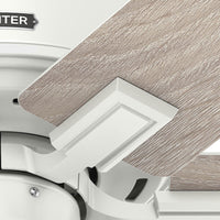 52 inch Fonthill ENERGY STAR® HunterExpress Fresh White Ceiling Fan with LED Light Kit and Handheld Remote