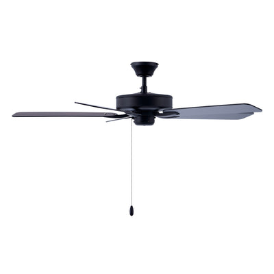 52 Inch Coltstaff AC Matte Black Indoor Ceiling Fan 5-Blade Reversible