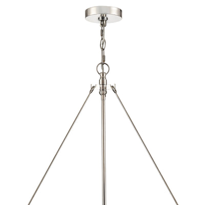 25'' Bennetti Polished Nickel 5 Light Pendant