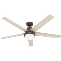 60 inch Aerodyne Wi-Fi ENERGY STAR® Matte Bronze Ceiling Fan with LED Light Kit and Handheld Remote