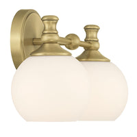 14.75'' Orlisse Vintage Brass 2 Light Bath Vanity