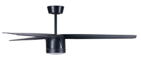 56 Inch 1 Light LED Indoor Outdoor Black Fan with Remote