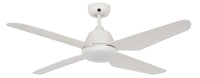 Aria 52 Inch White Fan with 1 Light and Remote