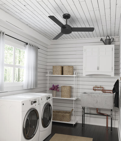 44 inch Presto Matte Black Ceiling Fan and Wall Control
