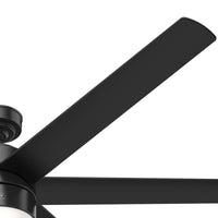 72 inch Solaria ENERGY STAR® Matte Black Damp Rated Ceiling Fan with LED Light Kit and Wall Control