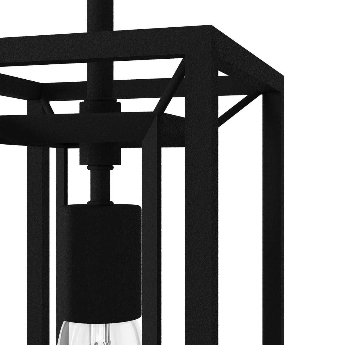 Doherty 6-inch 1-light Natural Black Iron Pendant