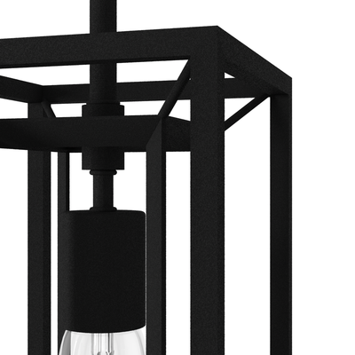 Doherty 6-inch 1-light Natural Black Iron Pendant