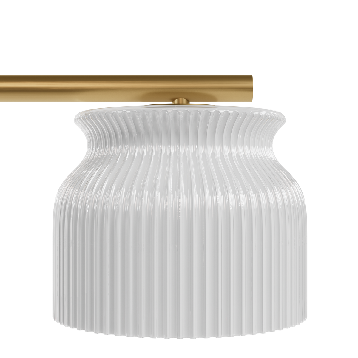 Harlowe 51-inch 5-light Luxe Gold Linear Chandelier with Cased White Glass