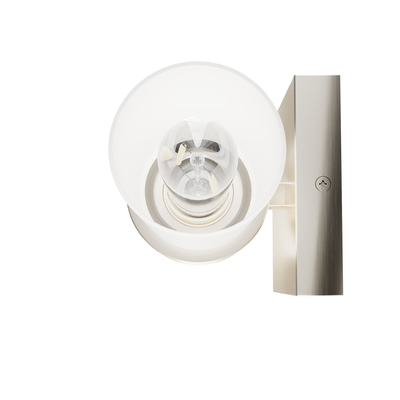 Lenlock 16-inch 2-light Brushed Nickel Vanity Light with Cased White Glass