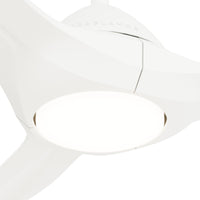 Casablanca 56 inch Surea ENERGY STAR® Fresh White Damp Rated Ceiling Fan with LED Light Kit and Wall Control and Handheld Remote