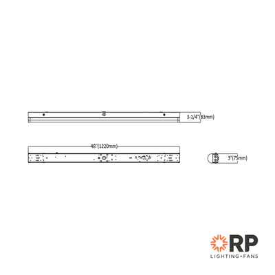 4-foot White Strip Light with 3-CCT Selectable White and Motion Sensor