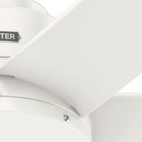 60 inch Kennicott ENERGY STAR® Fresh White Damp Rated Ceiling Fan and Handheld Remote