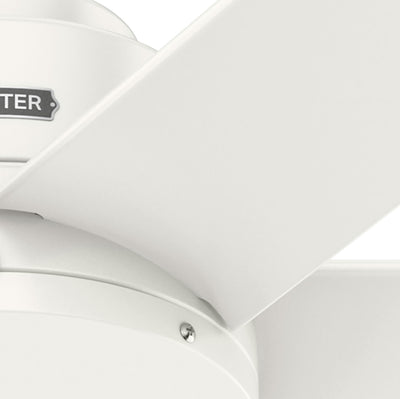 60 inch Kennicott ENERGY STAR® Fresh White Damp Rated Ceiling Fan and Handheld Remote