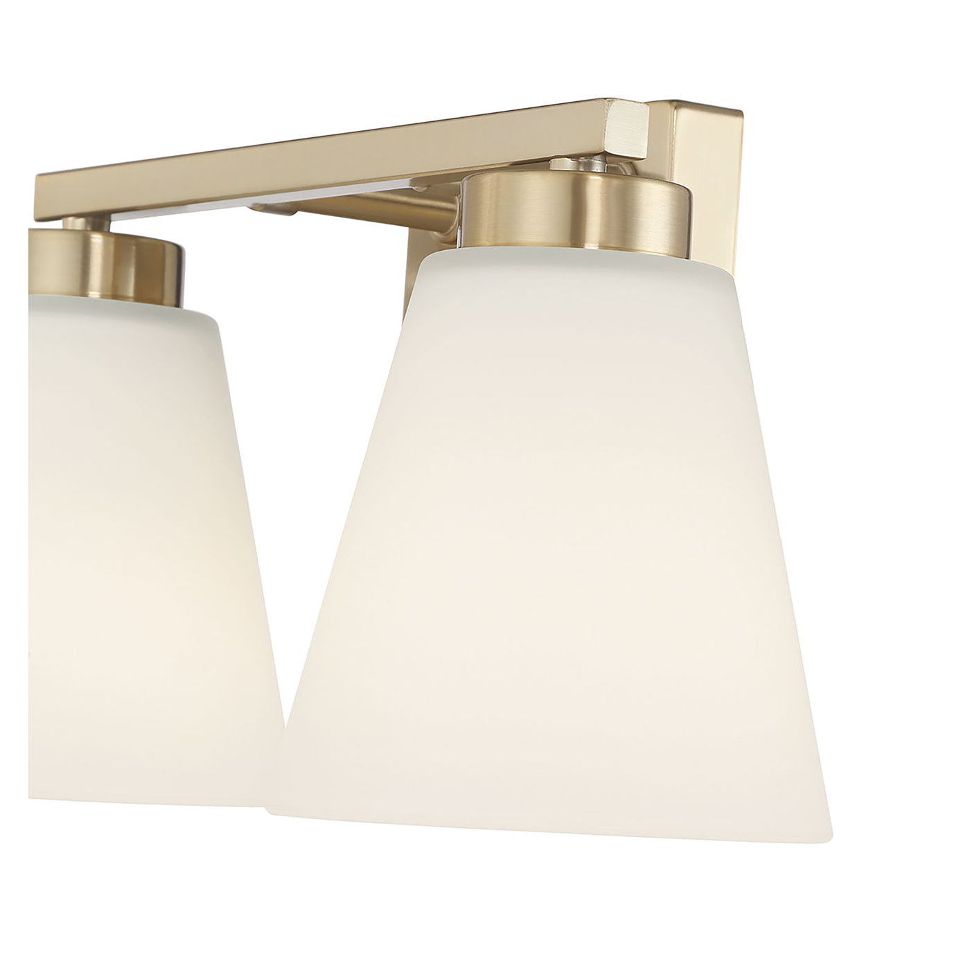 13-inch Strayhan Modern Gold 2-Light White Frosted Glass Bathroom Vanity Light
