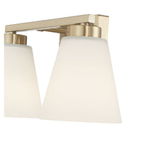 13-inch Strayhan Modern Gold 2-Light White Frosted Glass Bathroom Vanity Light