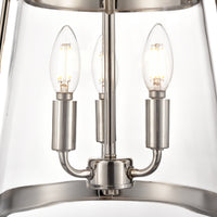 21.75'' Adabella Polished Nickel 3 Light Pendant