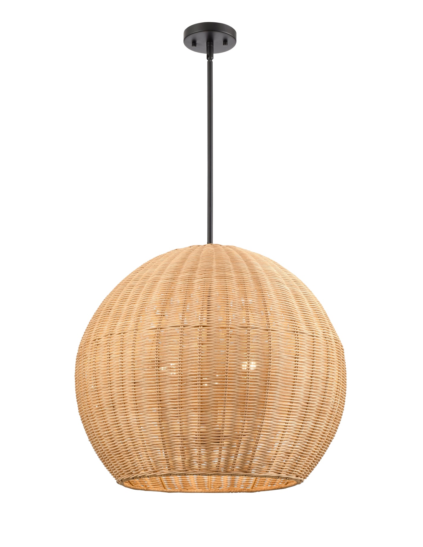 19'' Elise Matte Black 3 Light Pendant