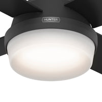 44 inch Dempsey Matte Black Ceiling Fan with LED Light Kit and Handheld Remote