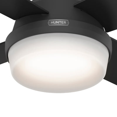 44 inch Dempsey Matte Black Ceiling Fan with LED Light Kit and Handheld Remote