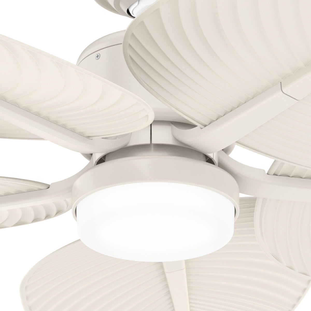 Casablanca 52 inch Coveview ENERGY STAR® Cream Damp Rated Ceiling Fan with LED Light Kit and Wall Control and Handheld Remote