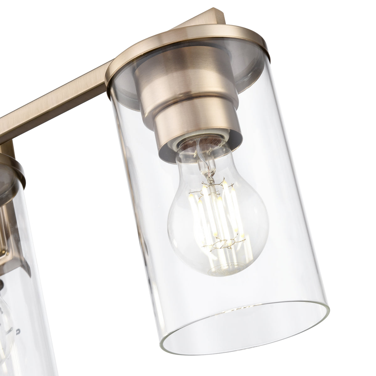 27.75-inch Verlana Modern Gold 4-Light Clear Glass Bathroom Vanity Light