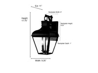 9.25'' Edenton Matte Black 2 Light Wall Sconce