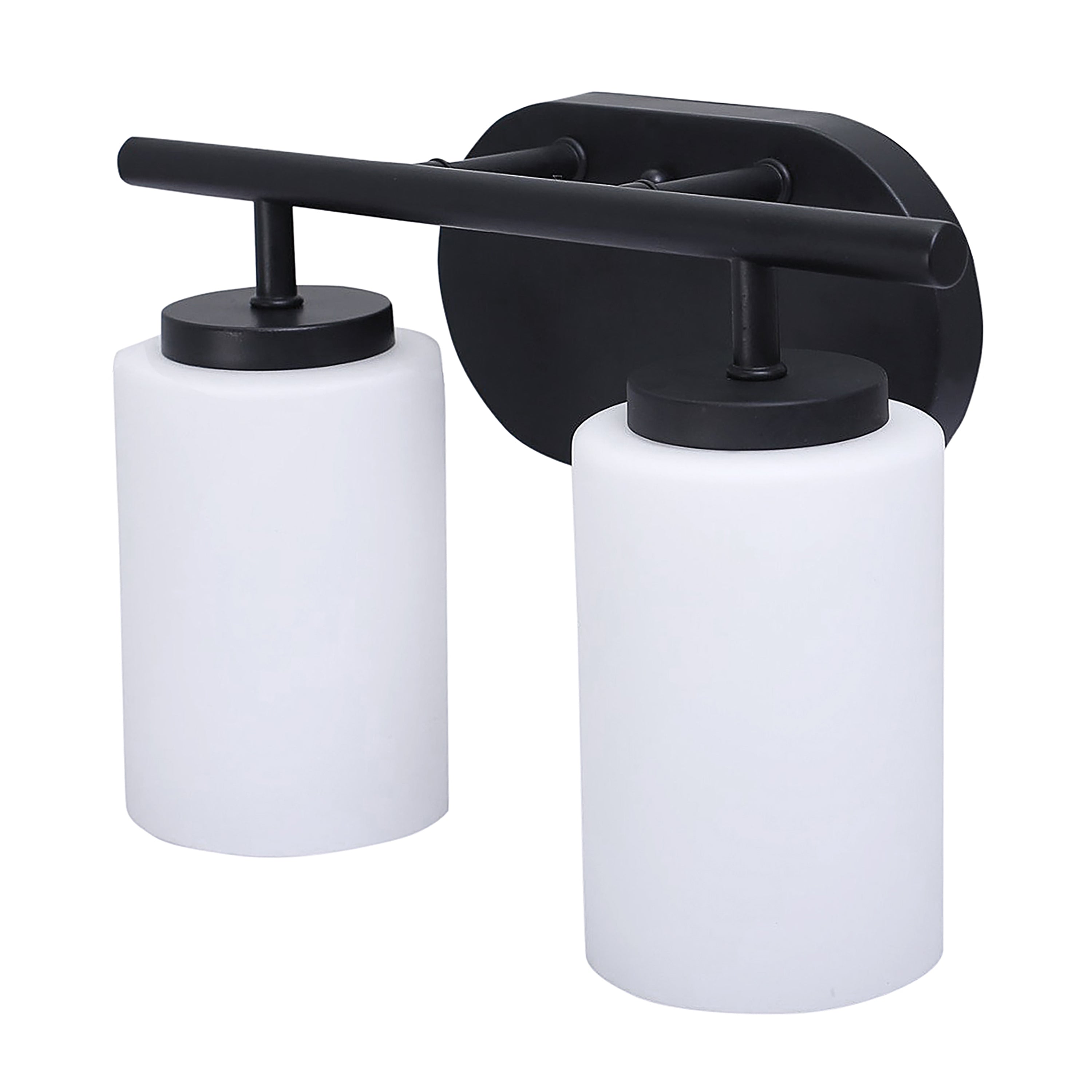 12.5-inch 2-light Black Vanity Light