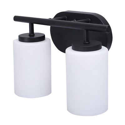 12.5-inch 2-light Black Vanity Light
