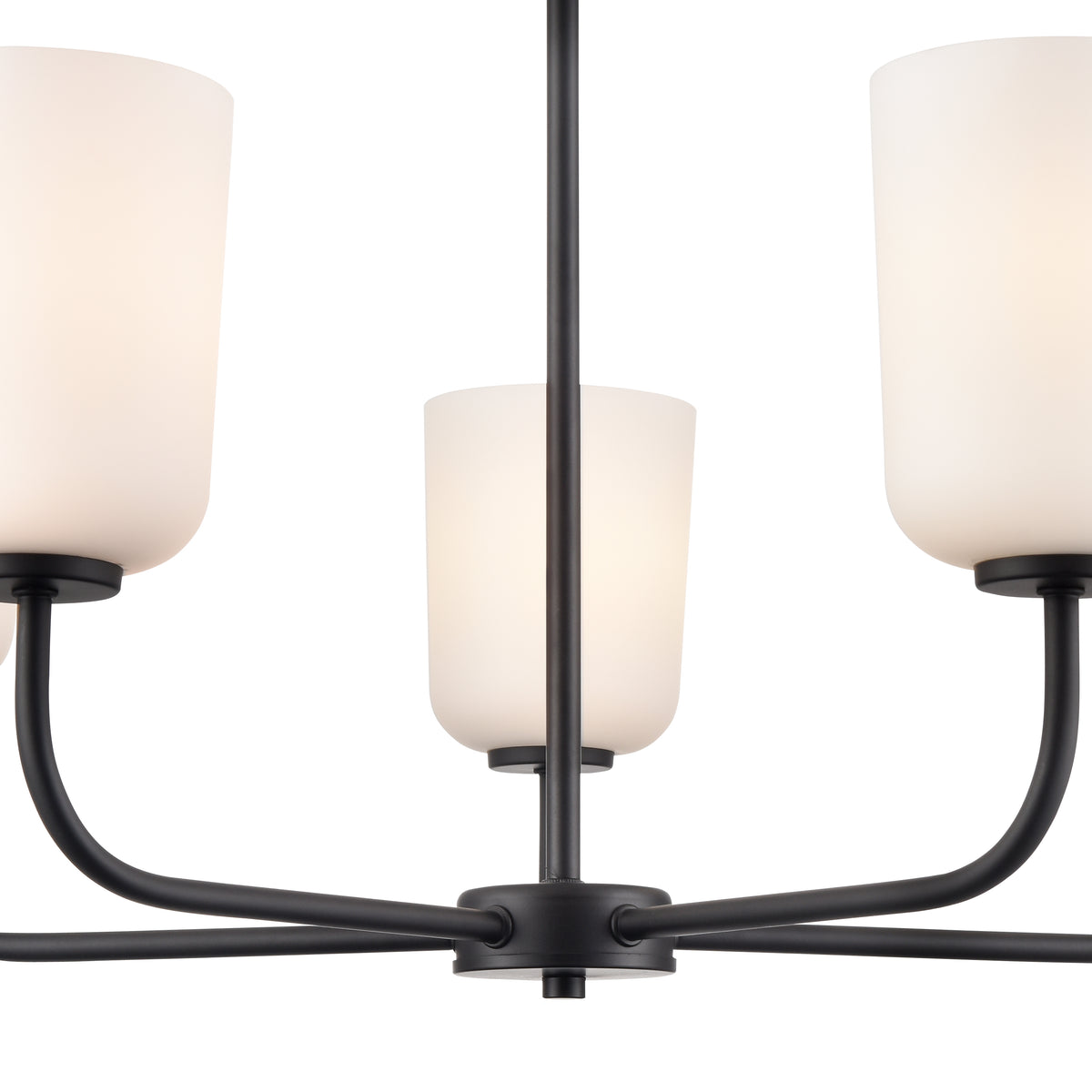 11'' Laphia Matte Black 5 Light Chandelier
