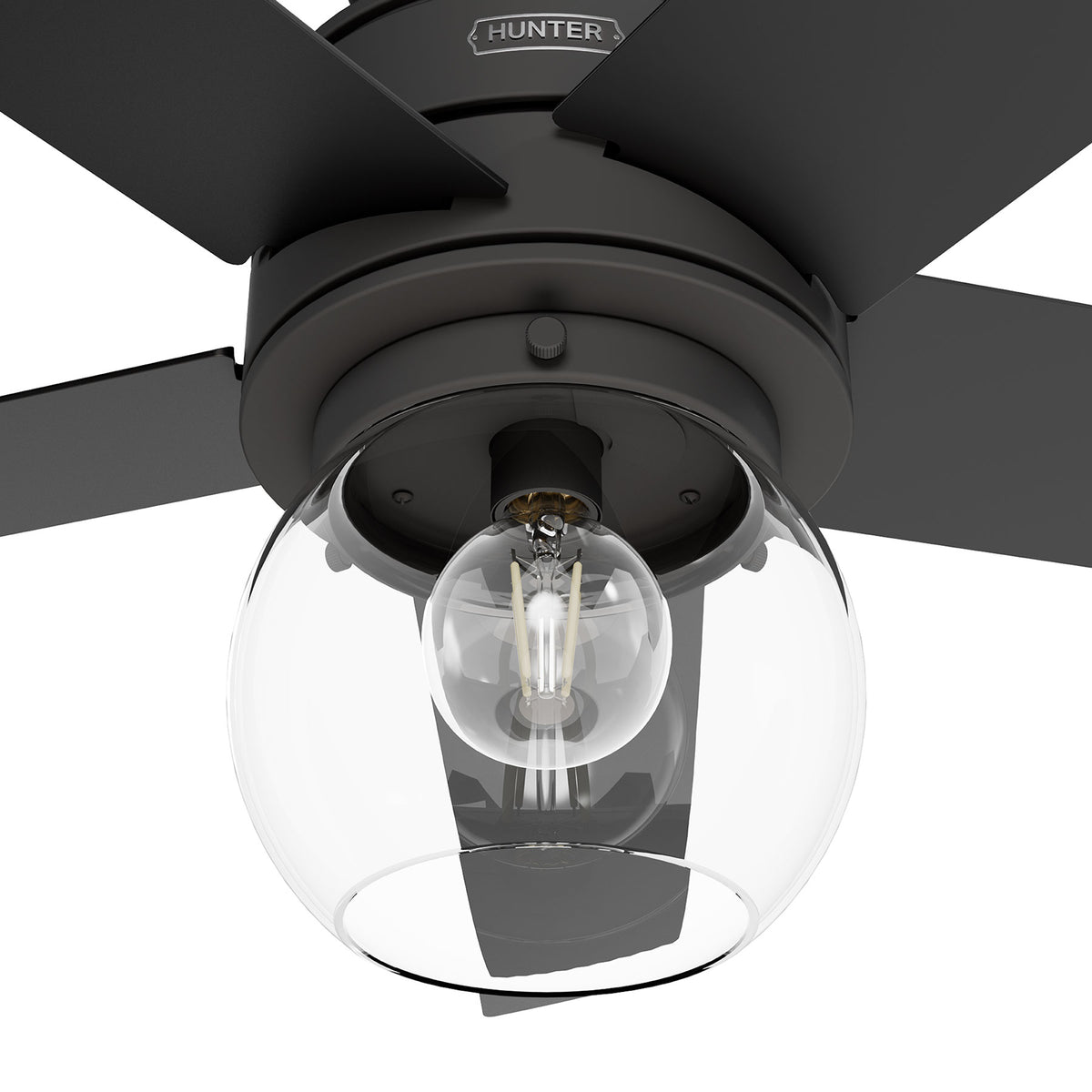 52 inch Xidane Matte Black Ceiling Fan with LED Light Kit and Handheld Remote
