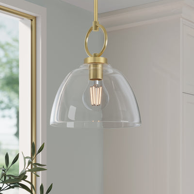 11.5'' Velto Vintage Brass 1 Light Pendant