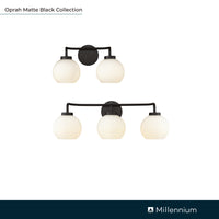 24'' Oprah Matte Black 3 Light Bath Vanity