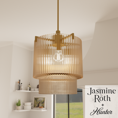 Ontario 17-inch 3-light Luxe Gold Pendant with Amber Glass