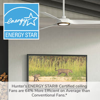 52 inch Zentech Wi-Fi ENERGY STAR® Fresh White Damp Rated LED Ceiling Fan with Remote