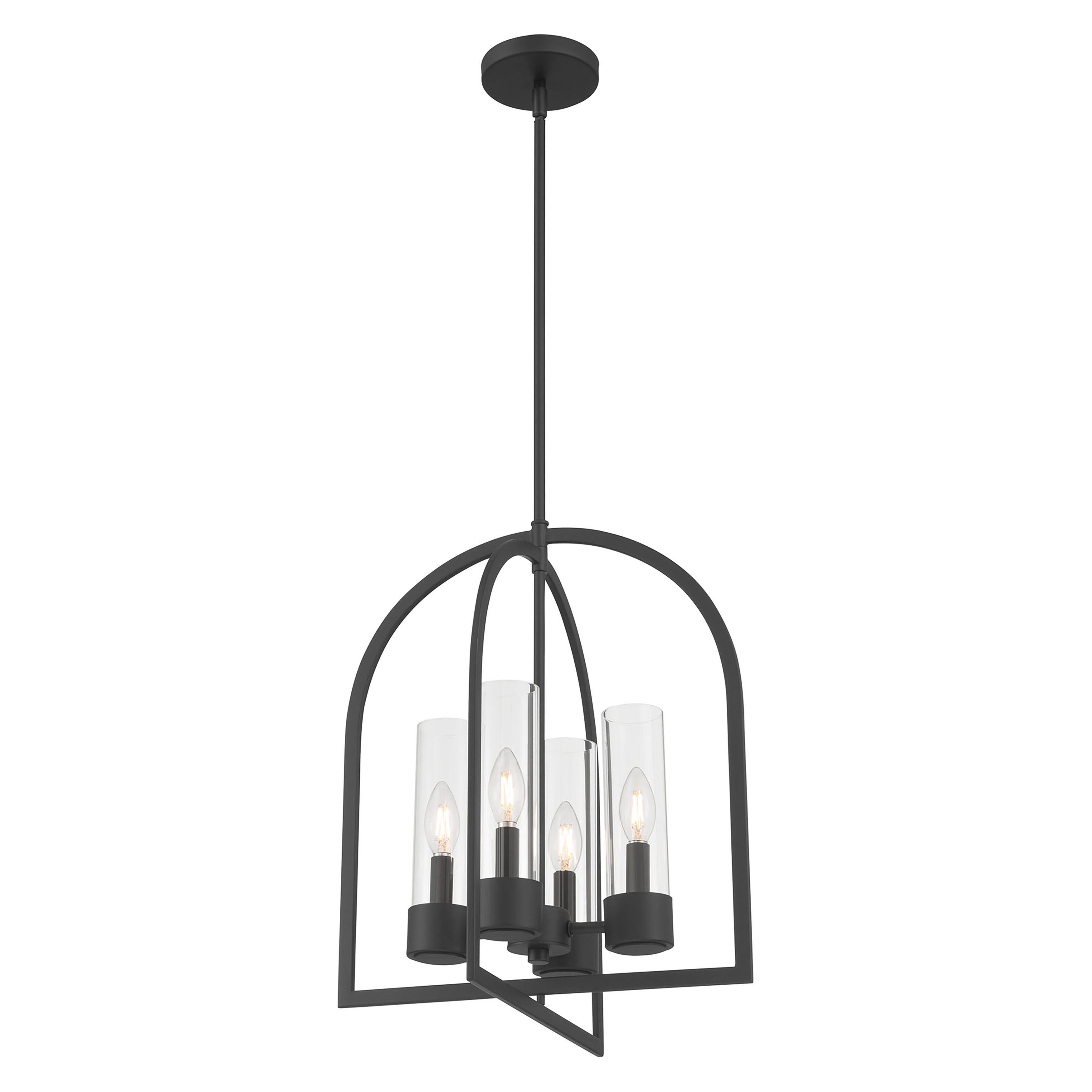 19.5'' Evandrel Matte Black 4 Light Pendant